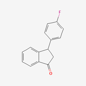 molecular formula C15H11FO B8746600 3-(4-Fluorophenyl)indan-1-one CAS No. 67800-14-0