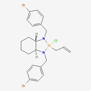 molecular formula C23H27Br2ClN2Si B8746607 (3aS,7aS)-2-Allyl-1,3-bis(4-bromobenzyl)-2-chlorooctahydro-1H-benzo[d][1,3,2]diazasilole 