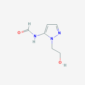 molecular formula C6H9N3O2 B8746683 N-(1-(2-Hydroxyethyl)-1H-pyrazol-5-yl)formamide CAS No. 122589-40-6