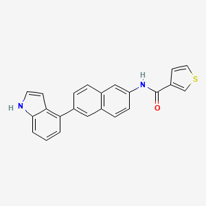 molecular formula C23H16N2OS B8746743 N-(6-(1H-indol-4-yl)naphthalen-2-yl)thiophene-3-carboxamide CAS No. 919362-67-7