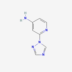 molecular formula C7H7N5 B8746779 2-[1,2,4]Triazol-1-yl-pyridin-4-ylamine 