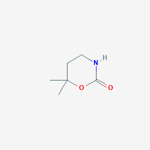 molecular formula C6H11NO2 B8746845 6,6-Dimethyl-1,3-oxazinan-2-one 