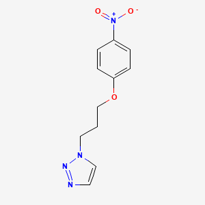 molecular formula C11H12N4O3 B8746852 1-[3-(4-nitro-phenoxy)-propyl]-1H-[1,2,3]triazole 