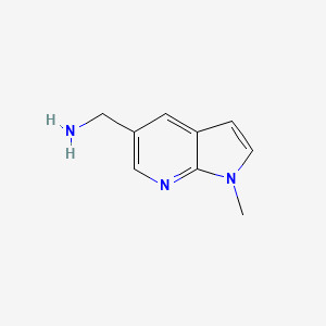 molecular formula C9H11N3 B8746894 {1-methyl-1H-pyrrolo[2,3-b]pyridin-5-yl}methanamine 
