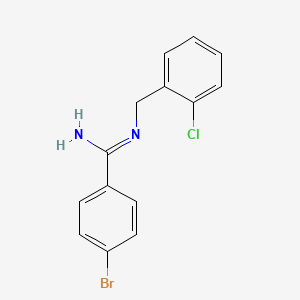 4-Bromo-N-(2-chlorobenzyl)benzenecarboximidamide