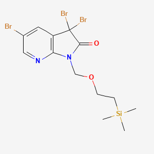 2H-Pyrrolo[2,3-b]pyridin-2-one, 3,3,5-tribromo-1,3-dihydro-1-[[2-(trimethylsilyl)ethoxy]methyl]-