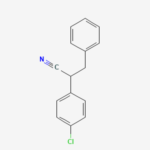 molecular formula C15H12ClN B8746938 2-(4-Chlorophenyl)-3-phenylpropanenitrile CAS No. 5681-31-2
