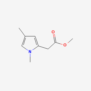 molecular formula C9H13NO2 B8746945 Methyl 1,4-dimethyl-1H-pyrrole-2-acetate CAS No. 84145-71-1