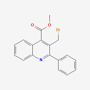 4-Quinolinecarboxylic acid, 3-(bromomethyl)-2-phenyl-, methyl ester