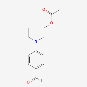 molecular formula C13H17NO3 B8746990 benzaldehyde,4-((2-(acetyloxy)ethyl)ethylamino)- CAS No. 100609-71-0