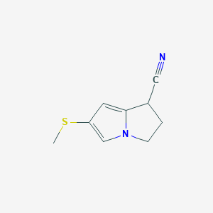 6-(Methylsulfanyl)-2,3-dihydro-1H-pyrrolizine-1-carbonitrile