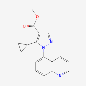Methyl 5-cyclopropyl-1-(5-quinolyl)pyrazole-4-carboxylate