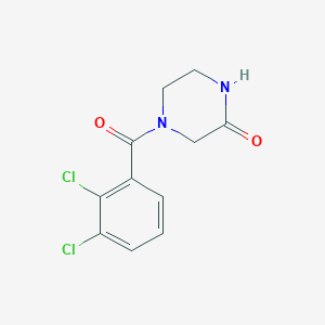 molecular formula C11H10Cl2N2O2 B8747117 4-(2,3-Dichlorobenzoyl)piperazin-2-one 