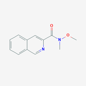 molecular formula C12H12N2O2 B8747126 N-Methoxy-N-methylisoquinoline-3-carboxamide 