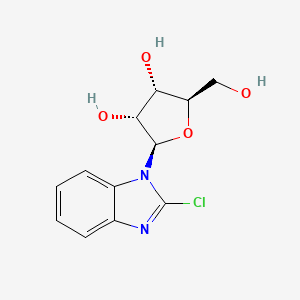 molecular formula C12H13ClN2O4 B8747165 2-Chloro-1-beta-D-ribofuranosylbenzimidazole CAS No. 22423-42-3