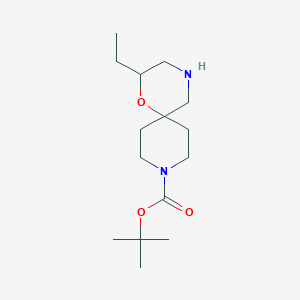 Tert-butyl 4-ethyl-5-oxa-2,9-diazaspiro[5.5]undecane-9-carboxylate