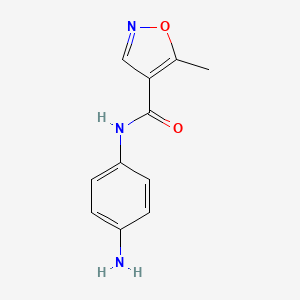 molecular formula C11H11N3O2 B8747287 N-(4-aminophenyl)-5-methyl-1,2-oxazole-4-carboxamide 