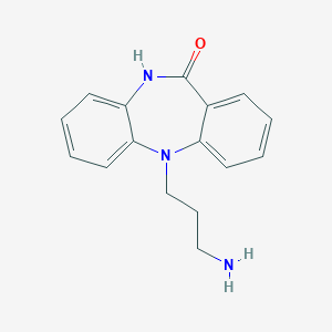 molecular formula C16H17N3O B087473 5-(3-Aminopropyl)-5,10-dihydro-11H-dibenzo[b,E][1,4]diazepin-11-one CAS No. 13450-73-2
