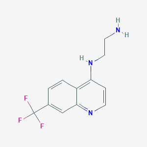 molecular formula C12H12F3N3 B8747389 N1-(7-(Trifluoromethyl)quinolin-4-yl)ethane-1,2-diamine 