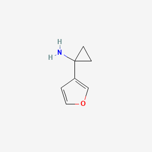 molecular formula C7H9NO B8747393 1-(furan-3-yl)cyclopropan-1-amine 