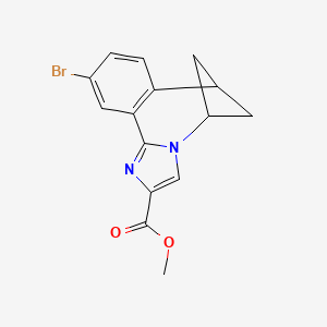 molecular formula C15H13BrN2O2 B8747463 Methyl 10-bromo-6,7-dihydro-5H-5,7-methanobenzo[c]imidazo[1,2-a]azepine-2-carboxylate 