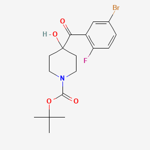 molecular formula C17H21BrFNO4 B8747477 Tert-butyl 4-(5-bromo-2-fluorobenzoyl)-4-hydroxypiperidine-1-carboxylate 