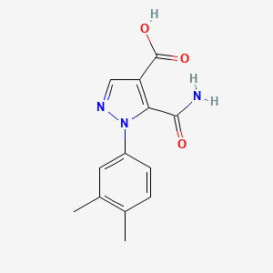 1H-Pyrazole-4-carboxylic acid, 5-(aminocarbonyl)-1-(3,4-dimethylphenyl)-