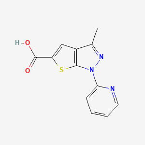 3-methyl-1-(pyridin-2-yl)-1H-thieno[2,3-c]pyrazole-5-carboxylic acid