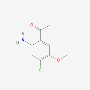 molecular formula C9H10ClNO2 B8747592 1-(2-Amino-4-chloro-5-methoxy-phenyl)-ethanone 
