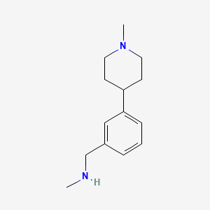 molecular formula C14H22N2 B8747609 N-Methyl-1-[3-(1-methylpiperidin-4-yl)phenyl]methanamine CAS No. 828243-31-8