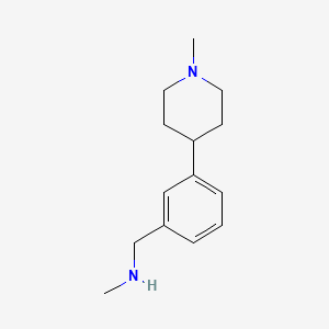 N-Methyl-1-[3-(1-methylpiperidin-4-yl)phenyl]methanamine