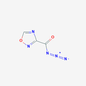 molecular formula C3HN5O2 B8747610 1,2,4-Oxadiazole-3-carbonyl azide 