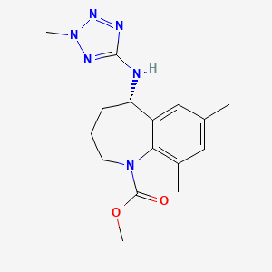 Methyl (S)-7,9-dimethyl-5-((2-methyl-2H-tetrazol-5-yl)amino)-2,3,4,5-tetrahydro-1H-benzo[b]azepine-1-carboxylate