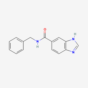 1H-Benzimidazole-5-carboxamide, N-(phenylmethyl)-