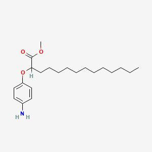 molecular formula C21H35NO3 B8747784 Methyl 2-(p-aminophenoxy)myristate CAS No. 63123-44-4