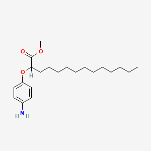 B8747784 Methyl 2-(p-aminophenoxy)myristate CAS No. 63123-44-4