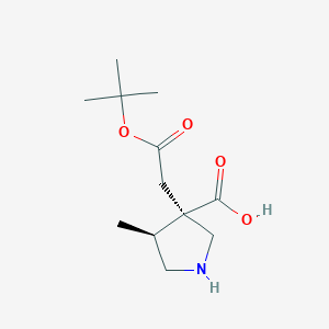 (3R,4S)-3-[2-(tert-butoxy)-2-oxoethyl]-4-methylpyrrolidine-3-carboxylic acid