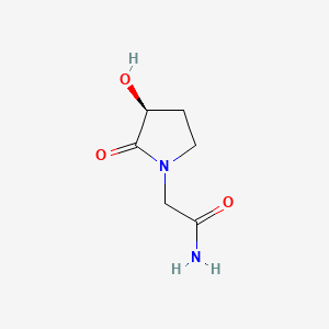 1-Pyrrolidineacetamide, 3-hydroxy-2-oxo-, (S)-