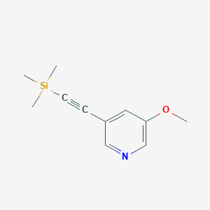 molecular formula C11H15NOSi B8747925 3-Methoxy-5-[(trimethylsilyl)ethynyl]pyridine CAS No. 823199-09-3