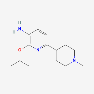 molecular formula C14H23N3O B8747931 6-(1-Methylpiperidin-4-yl)-2-(propan-2-yloxy)pyridin-3-amine 