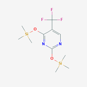 molecular formula C11H19F3N2O2Si2 B8747944 Pyrimidine, 5-(trifluoromethyl)-2,4-bis[(trimethylsilyl)oxy]- CAS No. 7057-43-4