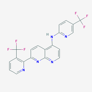 1,8-Naphthyridin-4-amine, 7-[3-(trifluoromethyl)-2-pyridinyl]-N-[5-(trifluoromethyl)-2-pyridinyl]-