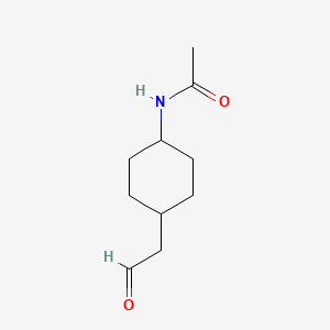 molecular formula C10H17NO2 B8747993 N-[trans-4-(2-Oxo-ethyl)-cyclohexyl]-acetamide 