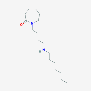 molecular formula C17H34N2O B8748013 1-[4-(Heptylamino)butyl]azepan-2-one CAS No. 113855-12-2