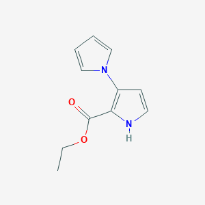 molecular formula C11H12N2O2 B8748020 ethyl 1'H-1,3'-bipyrrole-2'-carboxylate 