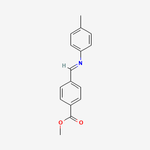 molecular formula C16H15NO2 B8748032 N-(p-carbomethoxybenzylidene)-p-methylaniline 