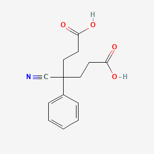 4-Cyano-4-phenylheptanedioic acid