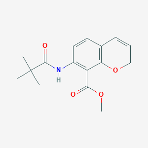 molecular formula C16H19NO4 B8748213 Methyl 7-pivalamido-2H-chromene-8-carboxylate 