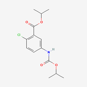 Benzoic acid, 2-chloro-5-(((1-methylethoxy)carbonyl)amino)-, 1-methylethyl ester