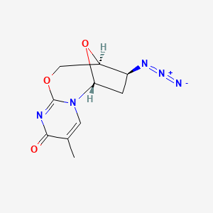 molecular formula C10H11N5O3 B8748280 2,5'-Anhydro-3'-azido-3'-deoxythymidine CAS No. 106060-85-9